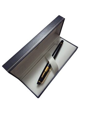 Waterman Black and Gold Luxury Rollerball Pen in Presentation Box